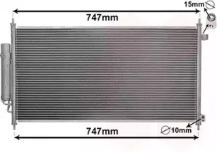 25005233 VAN WEZEL Конденсатор, кондиционер