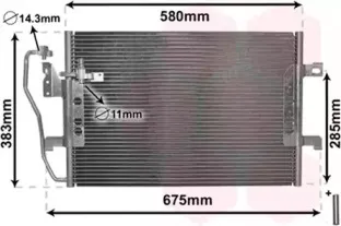 30005289 VAN WEZEL Конденсатор, кондиционер