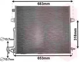 30005406 VAN WEZEL Конденсатор, кондиционер