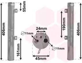 3000D090 VAN WEZEL Осушитель, кондиционер