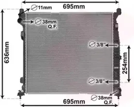 30012704 VAN WEZEL Радиатор, охлаждение двигателя