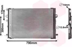30015701 VAN WEZEL Конденсатор, кондиционер
