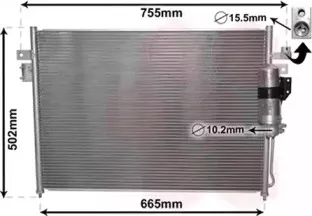33005404 VAN WEZEL Конденсатор, кондиционер
