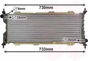 37002185 VAN WEZEL Радиатор, охлаждение двигател