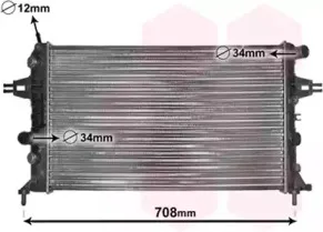 37002254 VAN WEZEL Радиатор, охлаждение двигател