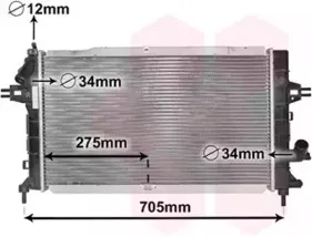 37002364 VAN WEZEL Радиатор, охлаждение двигател