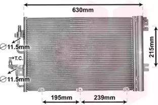 37005366 VAN WEZEL Конденсатор, кондиционер