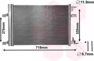 37005500 VAN WEZEL Конденсатор, кондиционер