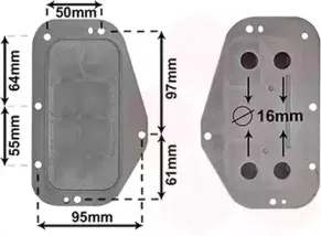 37013702 VAN WEZEL масляный радиатор, двигательное масло