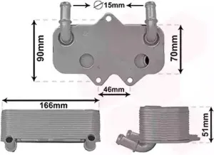 37013710 VAN WEZEL масляный радиатор, двигательное масло