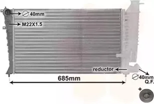 40002142 VAN WEZEL Радиатор, охлаждение двигател