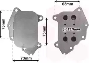 40003396 VAN WEZEL масляный радиатор, двигательное масло