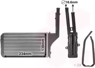 40006049 VAN WEZEL Теплообменник, отопление салона