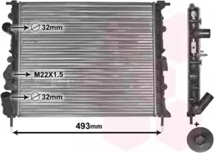 43002197 VAN WEZEL Радиатор, охлаждение двигател