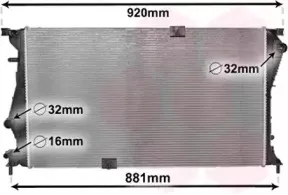 43002601 VAN WEZEL Радиатор, охлаждение двигателя