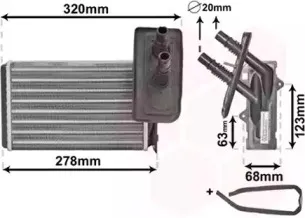 43006099 VAN WEZEL Теплообменник, отопление салона