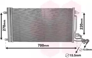 49005038 VAN WEZEL Конденсатор, кондиционер