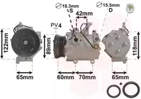 5200K125 VAN WEZEL Компрессор, кондиционер