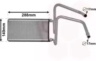 53006714 VAN WEZEL Теплообменник, отопление салона