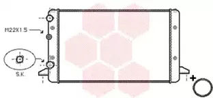 58002121 VAN WEZEL Радиатор, охлаждение двигател