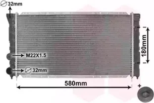 58002123 VAN WEZEL Радиатор, охлаждение двигател