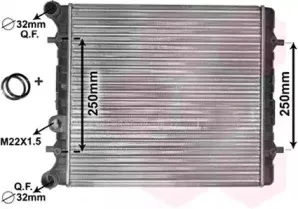 58002152 VAN WEZEL Радиатор, охлаждение двигател