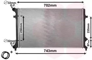 58002205 VAN WEZEL Радиатор, охлаждение двигател