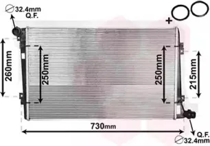 58002255 VAN WEZEL Радиатор, охлаждение двигател