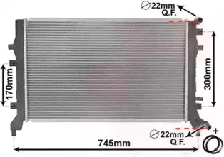 58002295 VAN WEZEL Радиатор, охлаждение двигателя