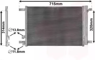 58005335 VAN WEZEL Конденсатор, кондиционер