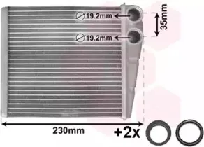 58006229 VAN WEZEL Теплообменник, отопление салона
