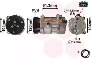 5800K172 VAN WEZEL Компрессор, кондиционер