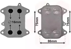 58013700 VAN WEZEL масляный радиатор, двигательное масло