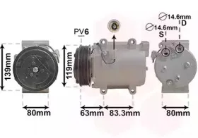 5900K121 VAN WEZEL Компрессор, кондиционер