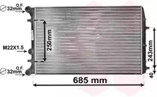 76002010 VAN WEZEL Радиатор, охлаждение двигател