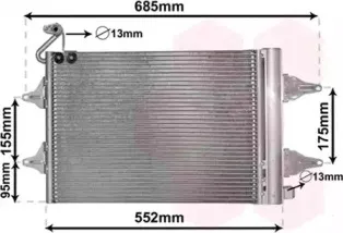 76005007 VAN WEZEL Конденсатор, кондиционер