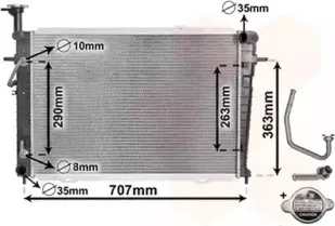 82002127 VAN WEZEL Радиатор, охлаждение двигател