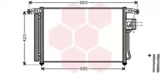 82005175 VAN WEZEL Конденсатор, кондиционер