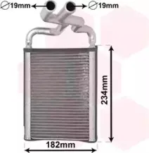 82006375 VAN WEZEL Теплообменник, отопление салона