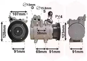8200K161 VAN WEZEL Компрессор, кондиционер