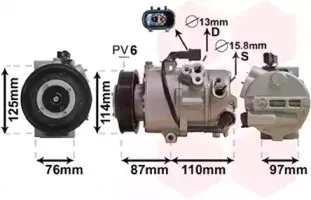 8200K301 VAN WEZEL Компрессор, кондиционер
