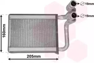 83006197 VAN WEZEL Теплообменник, отопление салона
