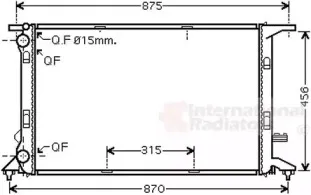 03002292 VAN WEZEL Радиатор, охлаждение двигател