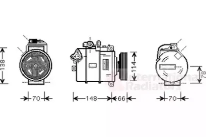 0300K275 VAN WEZEL Компрессор, кондиционер