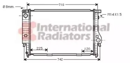 06002095 VAN WEZEL Радиатор, охлаждение двигател