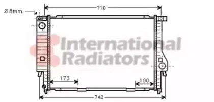 06002133 VAN WEZEL Радиатор, охлаждение двигател