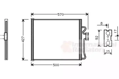 06005192 VAN WEZEL Конденсатор, кондиционер
