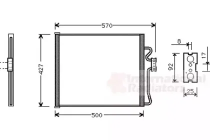 06005214 VAN WEZEL Конденсатор, кондиционер
