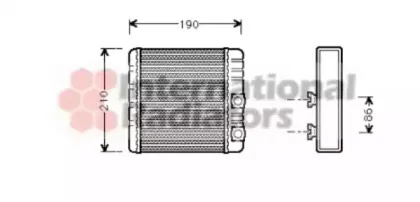 06006211 VAN WEZEL Теплообменник, отопление салона