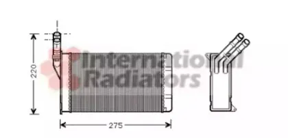 09006082 VAN WEZEL Теплообменник, отопление салона